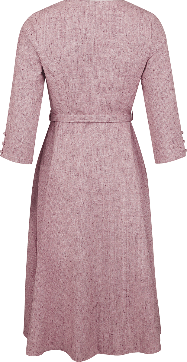 Banned Retro - Rockabilly Midi-jurk - Isobel Dress - XS tot XXL - voor Vrouwen - lichtroze