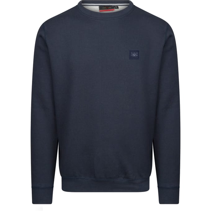 Cappuccino Italia - Heren Sweaters Prato Sweater - Blauw - Maat M