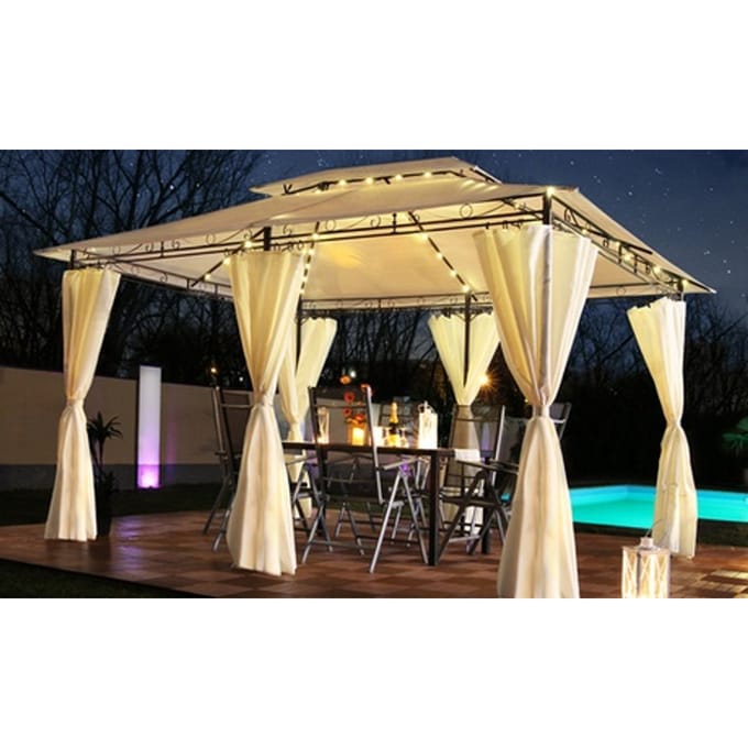 Tuinpavilioen Minzo met led-verlichting: Antraciet
