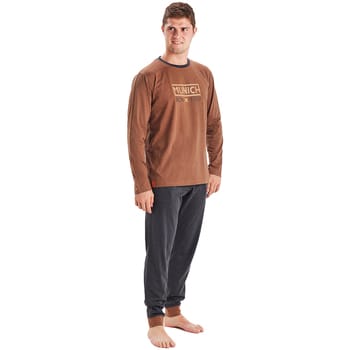 Winterpyjama lange mouw ronde hals MU1 heren