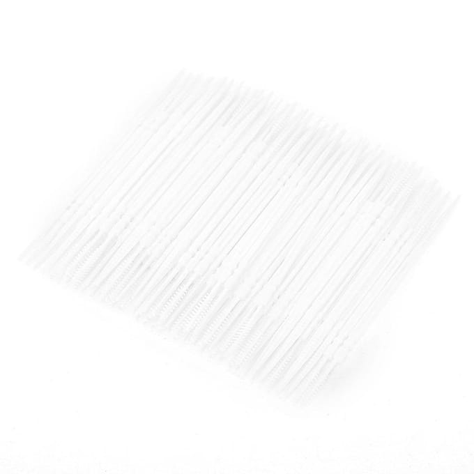 1100pcs   Box Double Head Teeth Cleaning Toothpick Oral Care Floss Pick Toothpick (Jaune) blanc