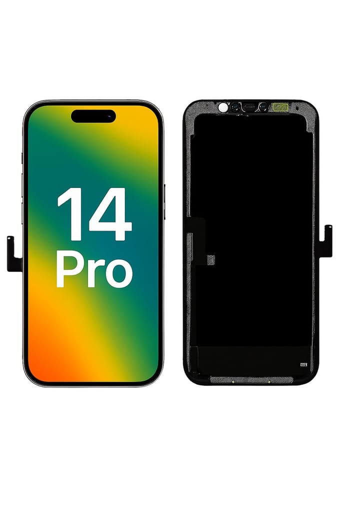 LCD Scherm Geschikt Voor IPhone 14 Pro Met Front Camera Frame | Hoge HD+ Kwaliteit Display