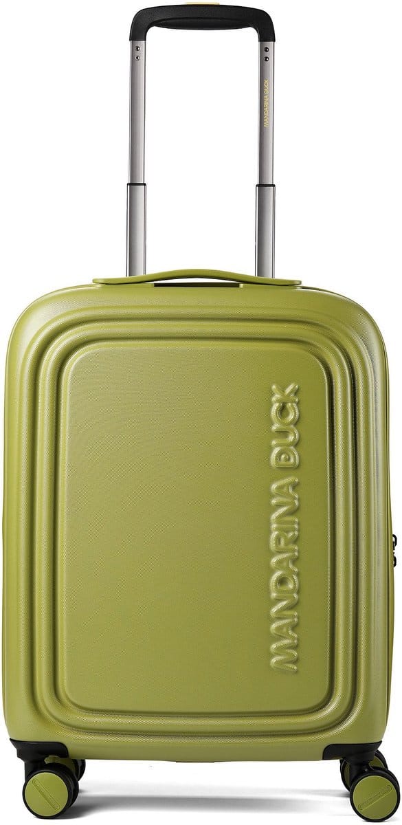 MANDARINA DUCK trolley Logoduck + Expandable Cabin Trolley Winter Olive Lichtgroen 55cm