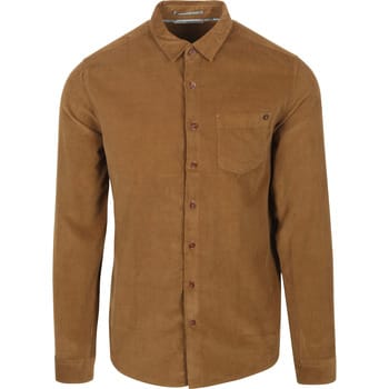 No Excess Shirt Corduroy Solid Khaki Größe: XXL | Casual hemden Outlet | Herren | Braun
