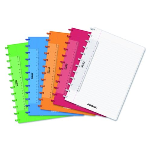 Schrift Adoc Colorlines A4 lijn144blz 90gr PP assorti - 1 stuks