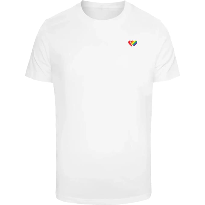 Mister Tee - Double Hearts Pride Heren T-shirt - XL - Wit