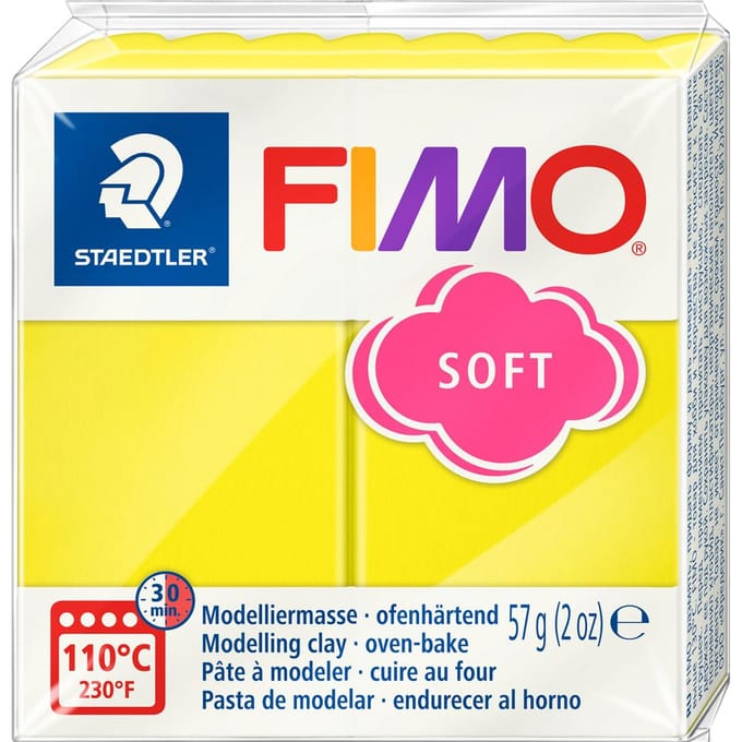 Boetseerklei Fimo soft 57 gram limoengeel