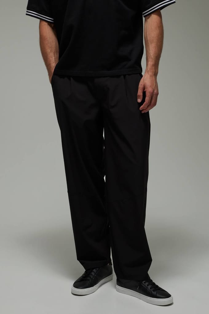 Active Oversized Golf Trousers | Black | Size XS
