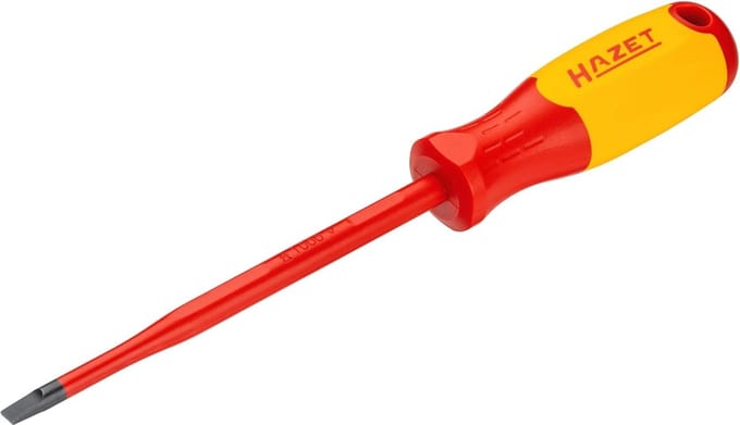 VDE Schroevendraaier - Geïsoleerde Schroevendraaier - Elektrisch Werken - Slagkap Anti-rol - 1.2x6.5 mm Sleuf - Kleurgecodeerd