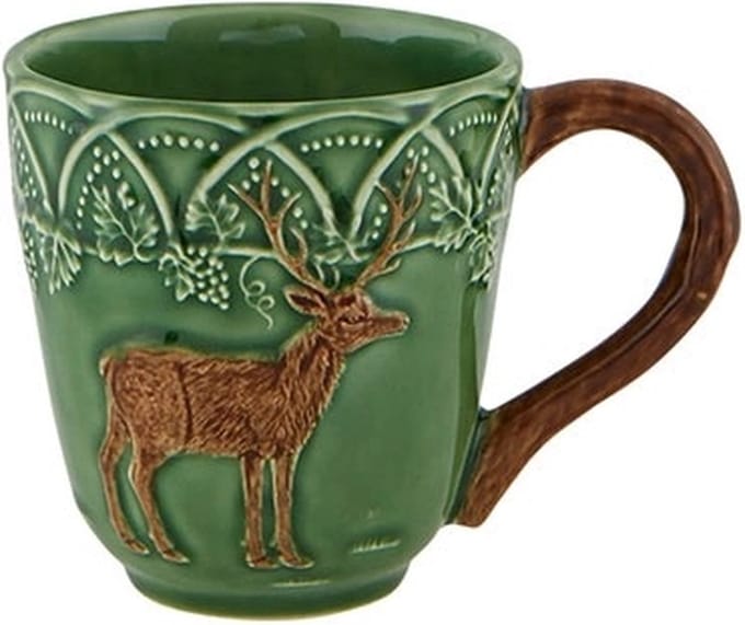 Bordallo Pinheiro Woods Beker - Hert - Groen - Aardewerk - 400 ml