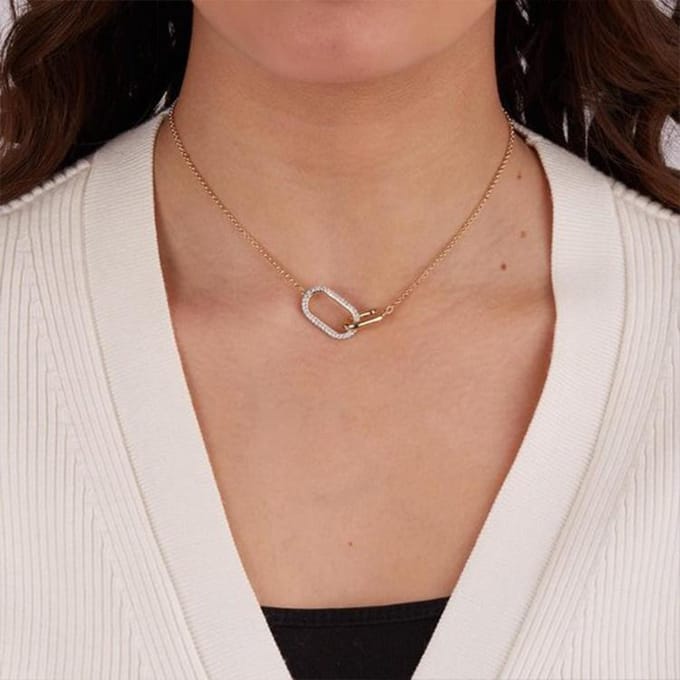 Swarovski Tijd Ring Ketting Dames ketting 5566227 Box (Random Color) beige