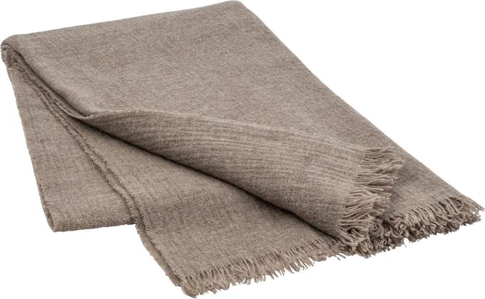 Merino Wollen Plaid Fungi | 130 x 220 cm | Bruin | Wol
