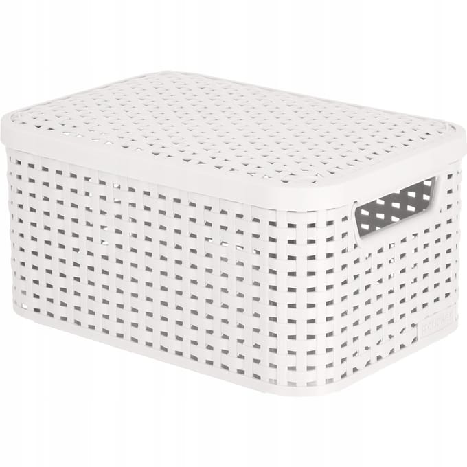 Curver Style Serie - Opberger - S - Lichtgrijs - Rattanstructuur