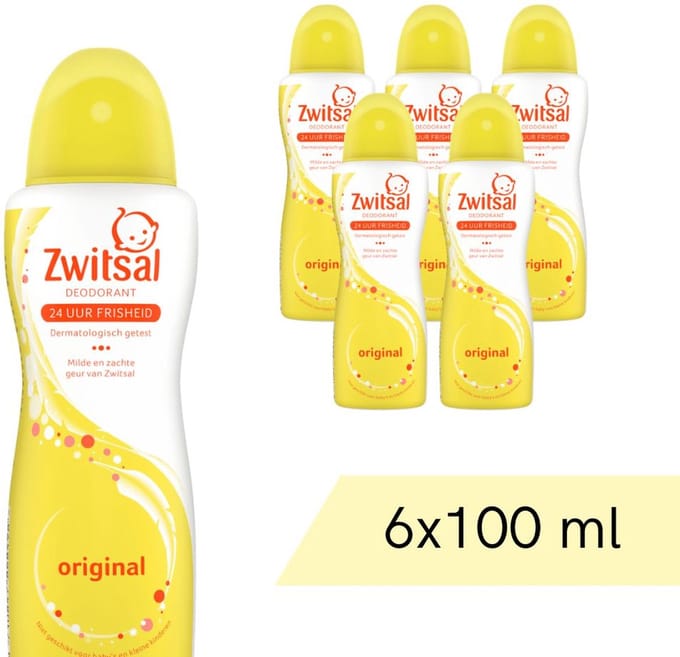 Zwitsal Deo Spray - Original - 6 x 100 ml Voordeelverpakking