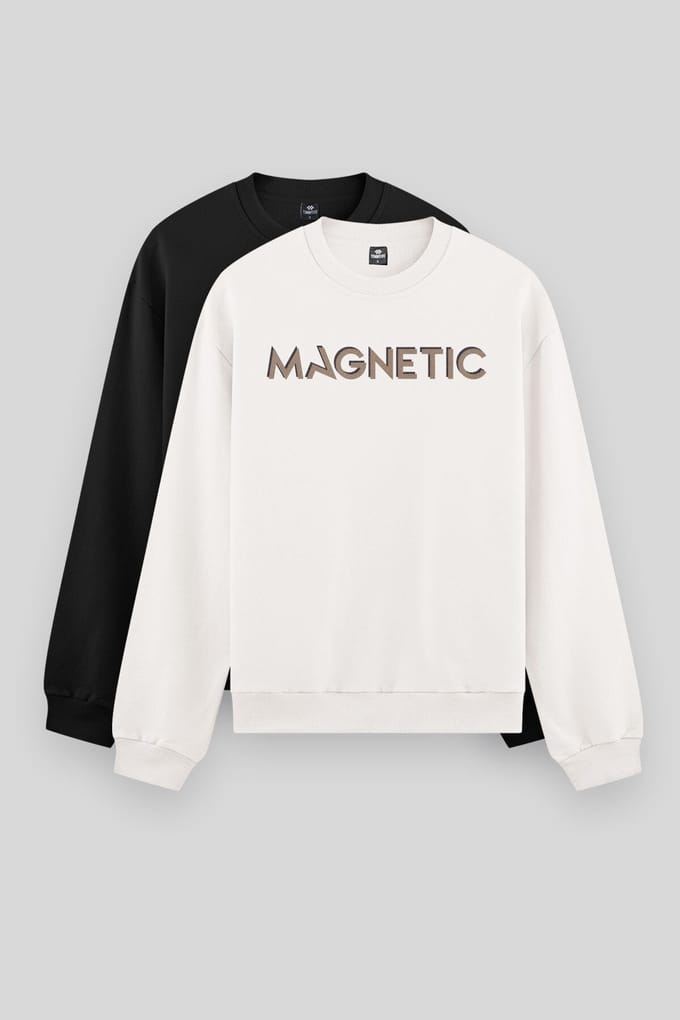 Heren Geprinte Ronde Hals Sweatshirt