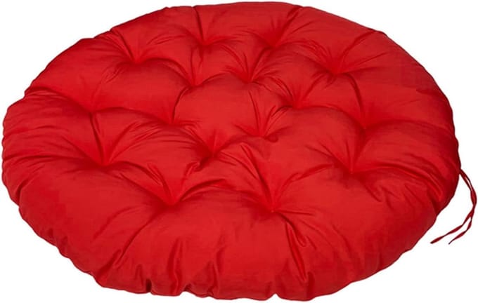Draaikussen Buiten - Zitkussen Rond - Terras en Tuin - Waterdicht Polyrotan - 170x120cm - Grijs