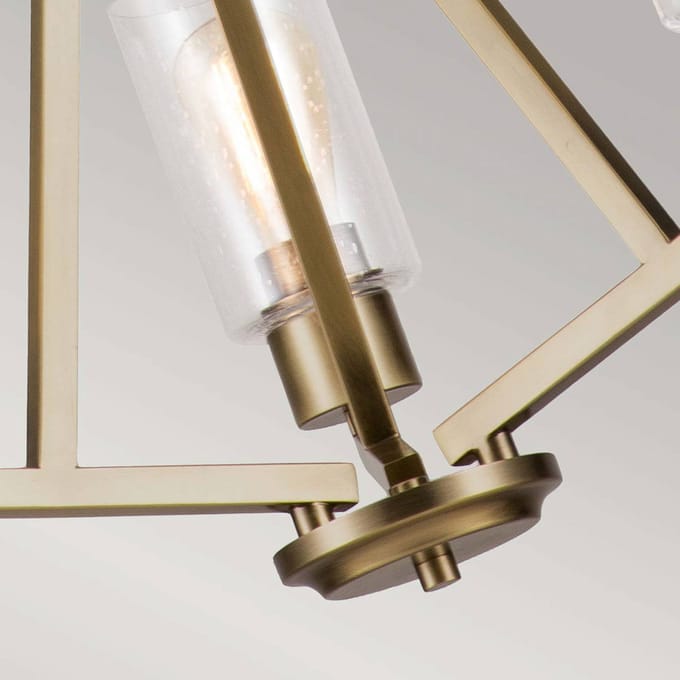 Kichler LED Kroonluchter | 3X E27 Max 60W | Dimbaar | Natural Brass