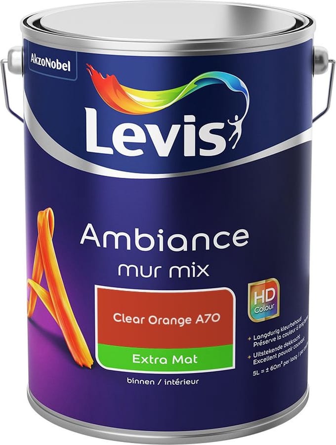 Levis - Ambiance Mur Extra Mat Mix - Clear Orange A70 - Mengverf - 5 L