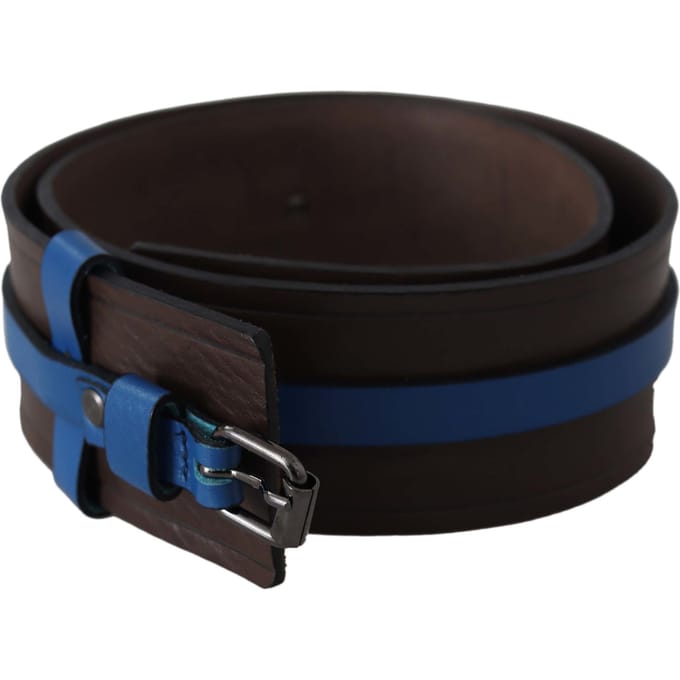 Leren Riempje met Blauw Accent