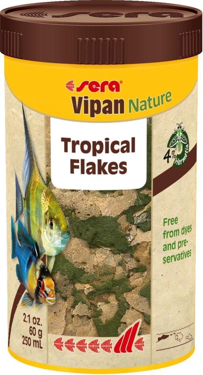 Sera Vipan nature 250 ml vlokkenvoer zonder bewaarmiddelen