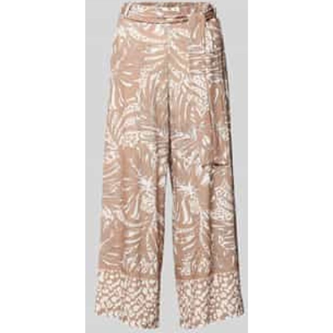 Stoffen broek met strikceintuur