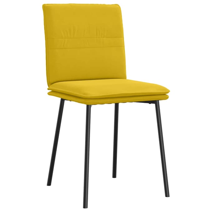 vidaXL - Eetkamerstoelen - 2 - st - fluweel - geel