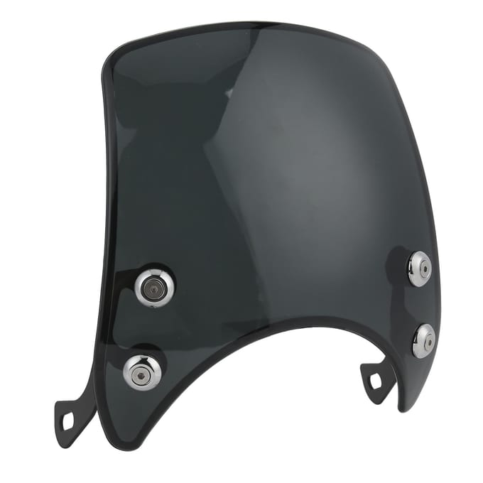Retro Motorfiets Windscherm PC Winddeflector Universeel voor 57in Koplamp Motorfiets Onderdeel gray