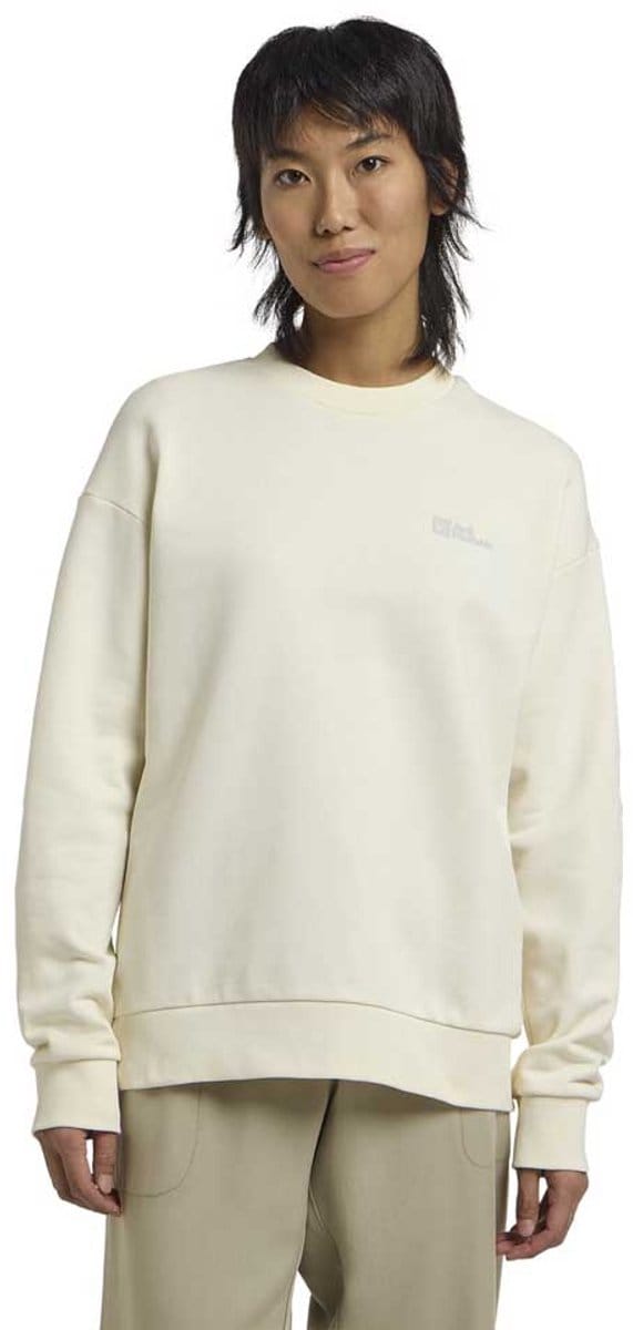 Jack Wolfskin Essential Crewneck Sweatshirt Beige M Vrouw