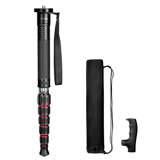 Draagbare Camera Monopod 61 Inch Koolstofvezel Fotografie Monopod voor Camera 10kg Draagvermogen