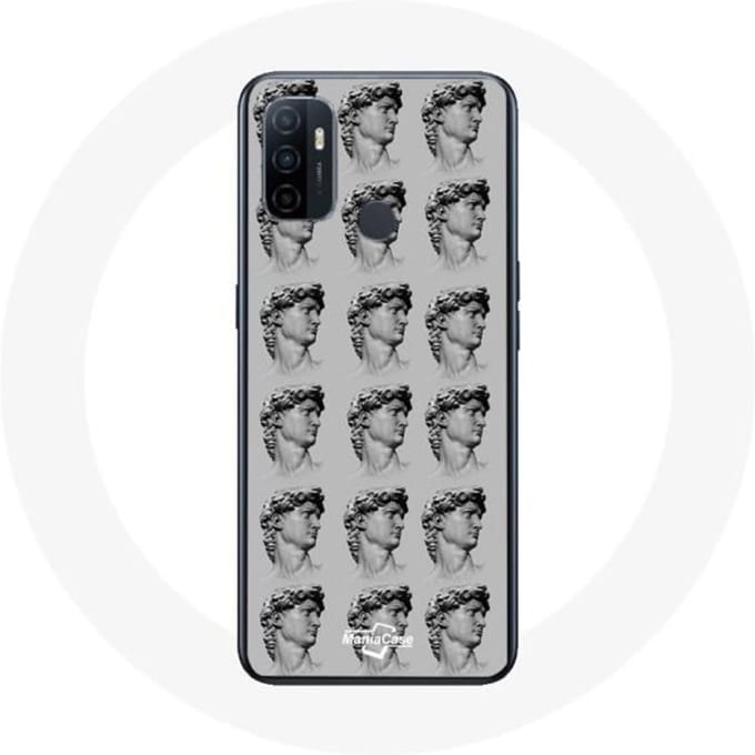 Coque - Oppo - A53 - Souple - Statue - Gris gris