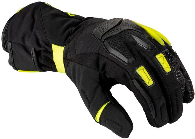 MOTOBLOUZ Motor Handschoenen D-TEX WARM Mannen M Winter Kaki/Yellow CE-gekeurd