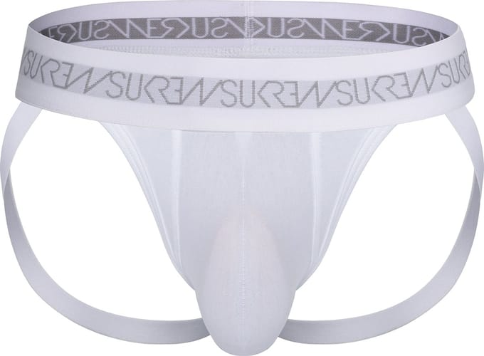 SUKREW Jockstrap White - MAAT XXL - Heren Ondergoed - Jockstrap voor Man - Mannen Jock