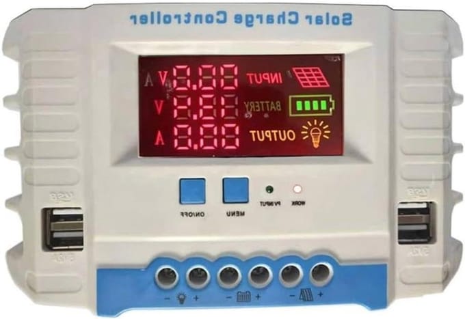 Zonne Laadregelaar - Energie Controller - Zonne Energie - LCD Display - 10A tot 40A - Wit