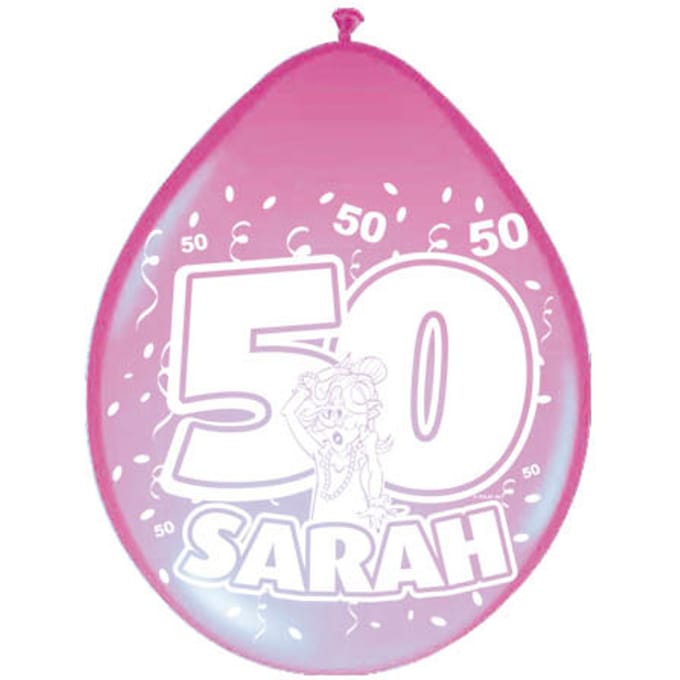 50 Jaar Sarah Ballonnen - 8 stuks