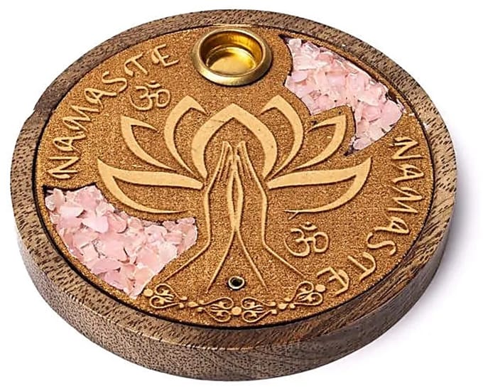 Wierookbranderstokjes en kegeltjes Namaste Rozenkwarts - 10cm