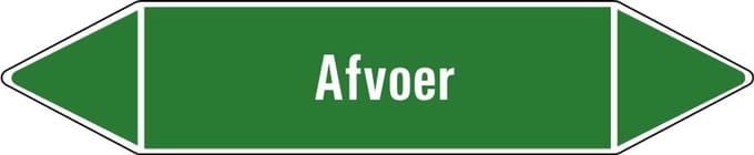 Afvoer leidingmarkering op vel 179 x 37 mm - 5 per vel