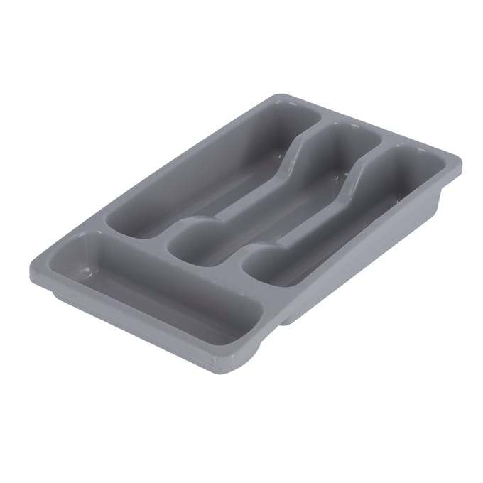 Curver bestekbak 4 vakken S - 33x20x6 cm - lichtgrijs