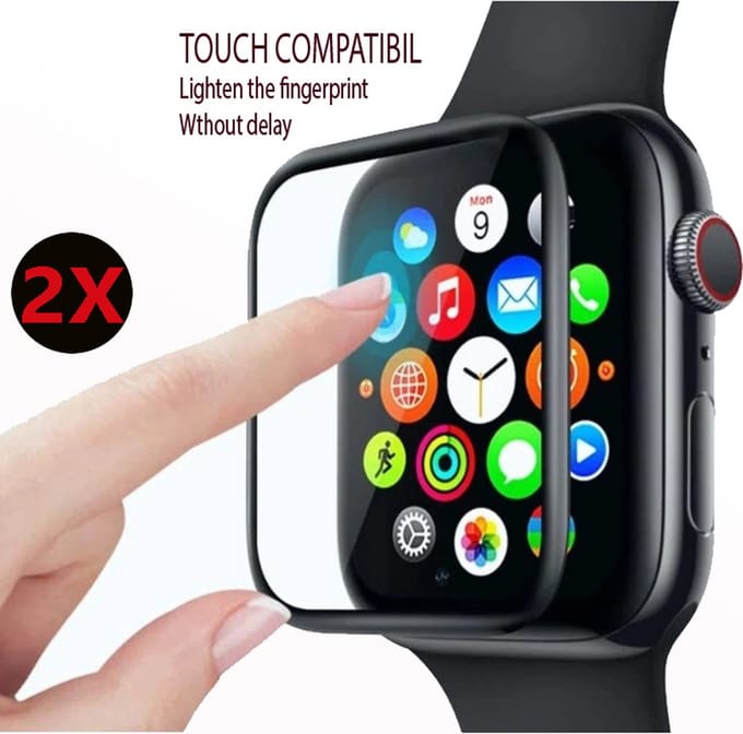 Sanmai Screenprotector Geschikt voor Apple Watch 10 42mm Screenprotector Full Cover- Screen Protector 2stuk