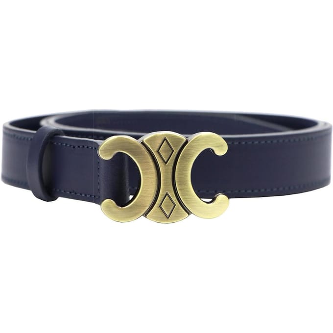 Dameslederen riem met stijlvolle gesp Gregorio black