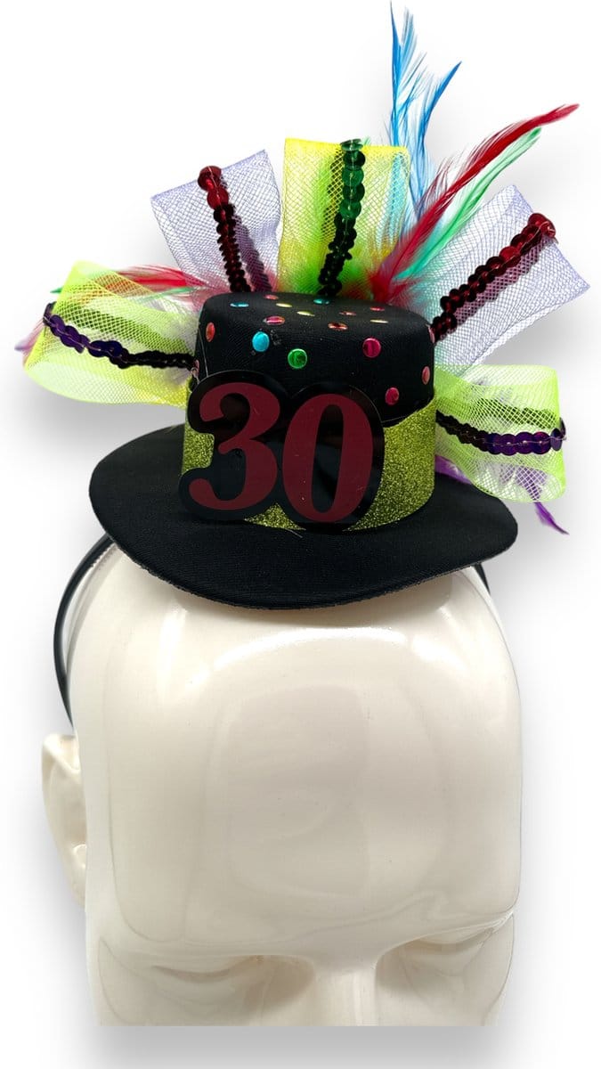 Kinky Pleasure Haarband met Hoedje - 30 Jaar Oud