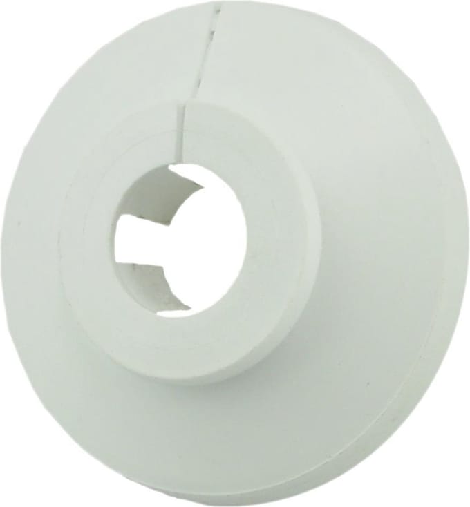 Sub klemrozet wit rond 12 mm