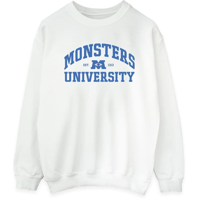 Disney Dames/Dames Monsters University Logo Sweatshirt (Wit)