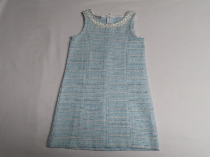 Jurk - Kleedje zonder mouwen - beige , groen , blauw - 2 jaar 92