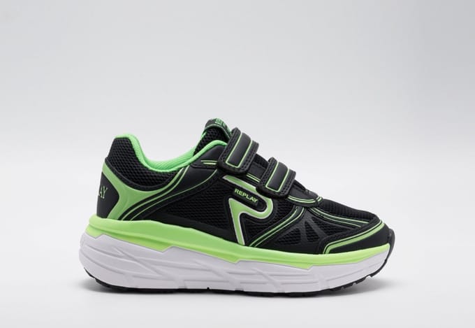 Replay - Christal Kid 3 - Jongens - Sneaker - Zwart - Maat 24