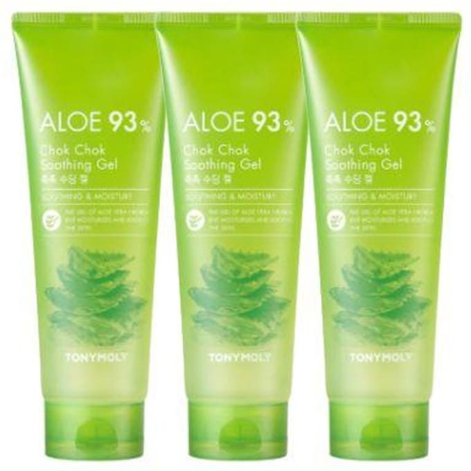Tonymoly Aloe Chok Chok Verzachtende Gel 250ml (Pakket van 3) yellow