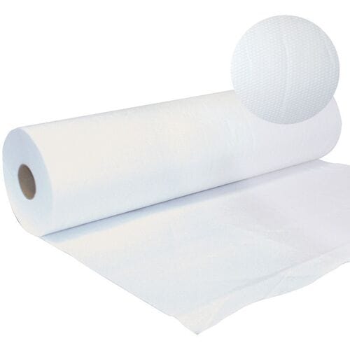 Gohy Onderzoekslaken van microgewafeld papier - 2-laags - 50 cm x 50 m - Voorgesneden 38 cm - 9 rollen