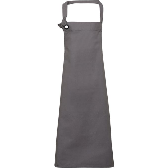 Premier Unisex Calibre Heavy Cotton Canvas Bib Apron (Donkergrijs)