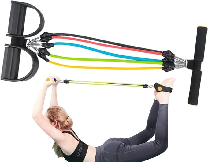 Pedal Puller - Elastische Trainer - Thuis Trainen - Verstelbare Weerstand - 61 cm - Zwart