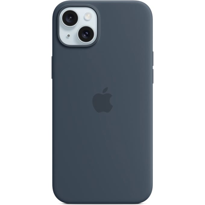 Apple Siliconenhoesje met MagSafe geschikt voor iPhone 15 Plus - Storm Blue