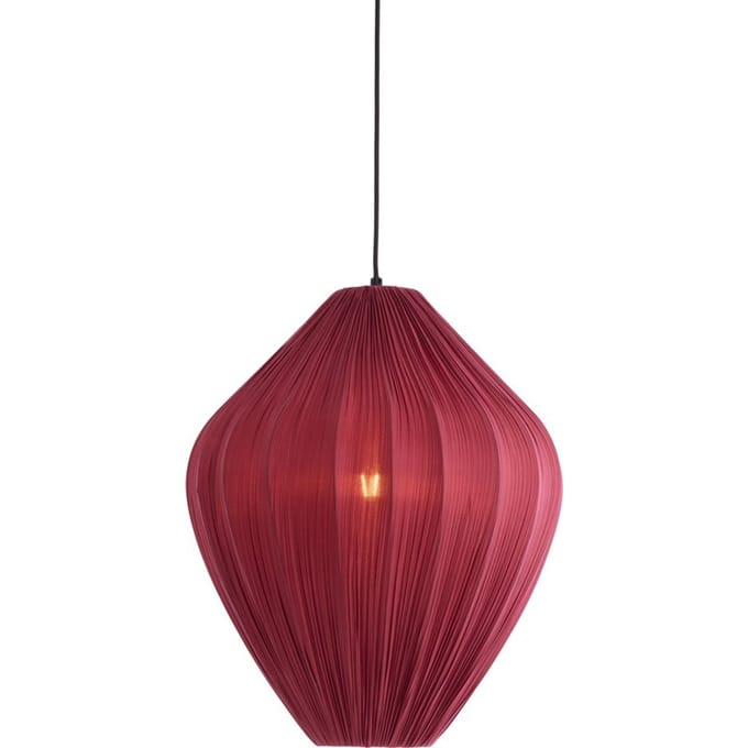 Hanglamp - rood - Verita - textiel - Ø 47cm - E27 - 2993617 - Light & Living